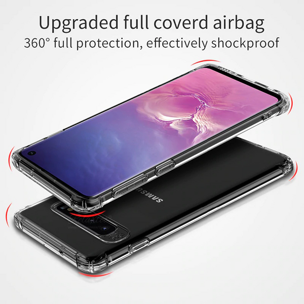 Luxury Airbag Anti Knock TPU Transparent Case for Samsung Galaxy S10