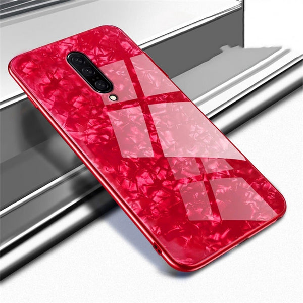 Luxury Marble Pattern Tempered Glass Case for OnePlus 7 Pro