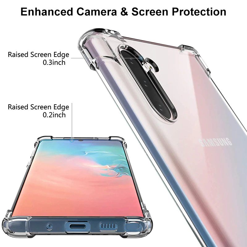 Shockproof TPU Transparent Case for Samsung Galaxy Note 10