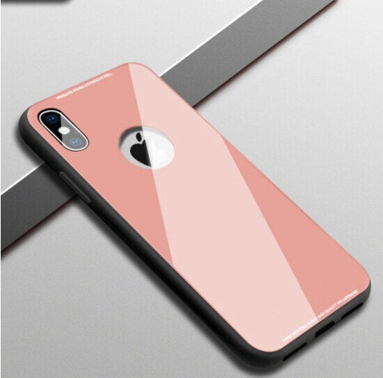 Tempered Glass Soft Silicone Edge Protective Case For iPhone X