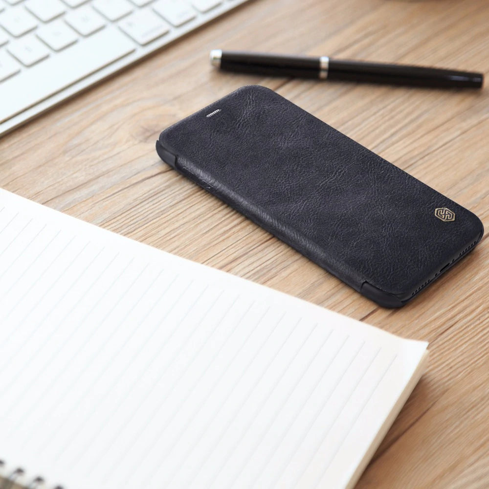Genuine Leather Flip Case for iPhone X