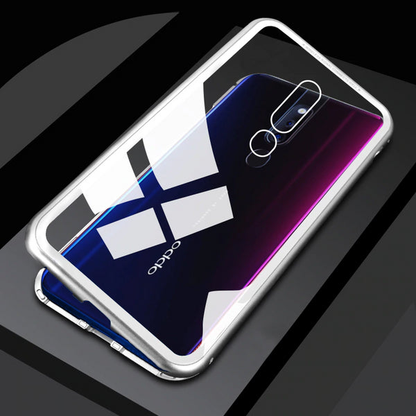 Magnetic Adsorption Clear Glass Case for Oppo F11 Pro