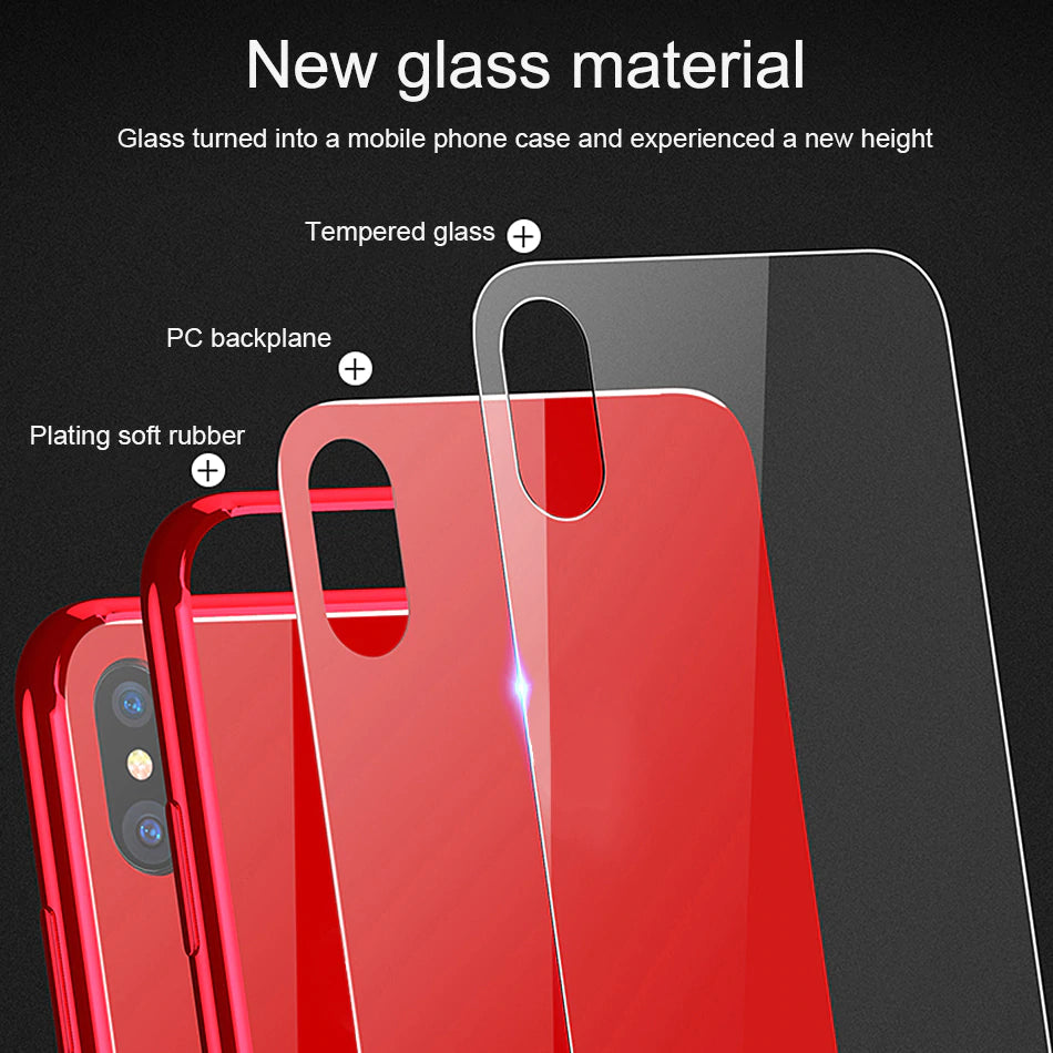 Luxury Soft Silicone Electroplate Frame Case For iPhone X