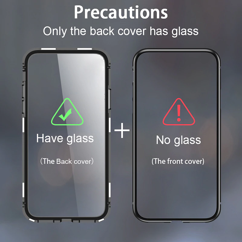 Magnetic Adsorption Clear Glass Case for Samsung Galaxy A50s