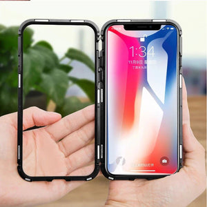 Magnetic Adsorption Glass Case for iPhone X