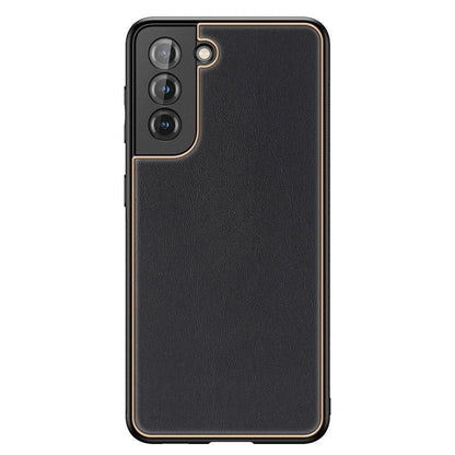 Luxury Gold Electroplated Leather Case for Galaxy S21 Plus