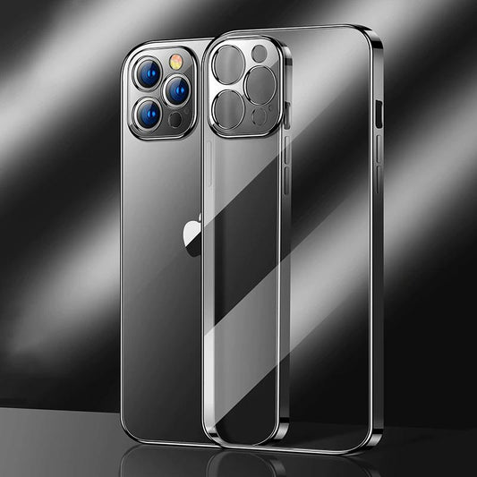 Luxury Plating Transparent Case for iPhone 12 Pro Max