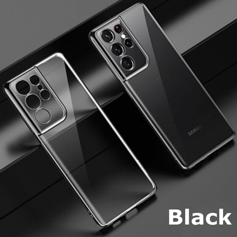 Luxury Electroplating Clear Case for Galaxy S21 Ultra
