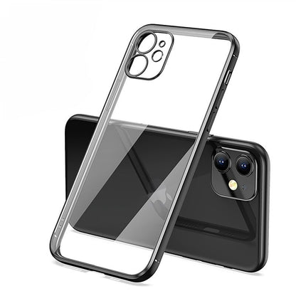 Luxury Square Plating Clear Case for iPhone 11