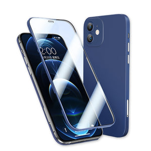 360° Full Protection Front Tempered Glass+Back Case for iPhone 12