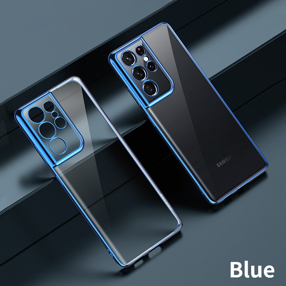 Luxury Electroplating Clear Case for Galaxy S21 Ultra