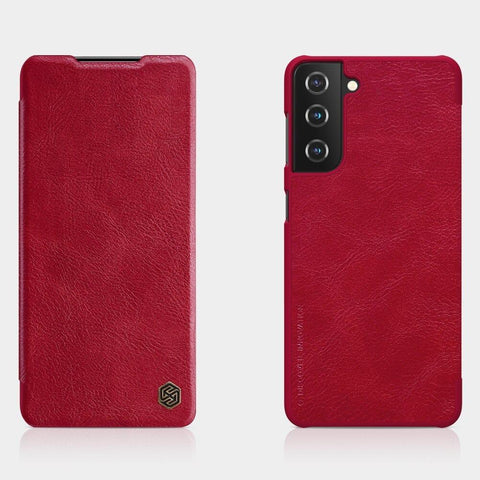 Genuine Leather Flip Case for Galaxy S21