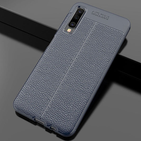 Auto Focus Leather Design Case Back Cover For Samsung Galaxy A50