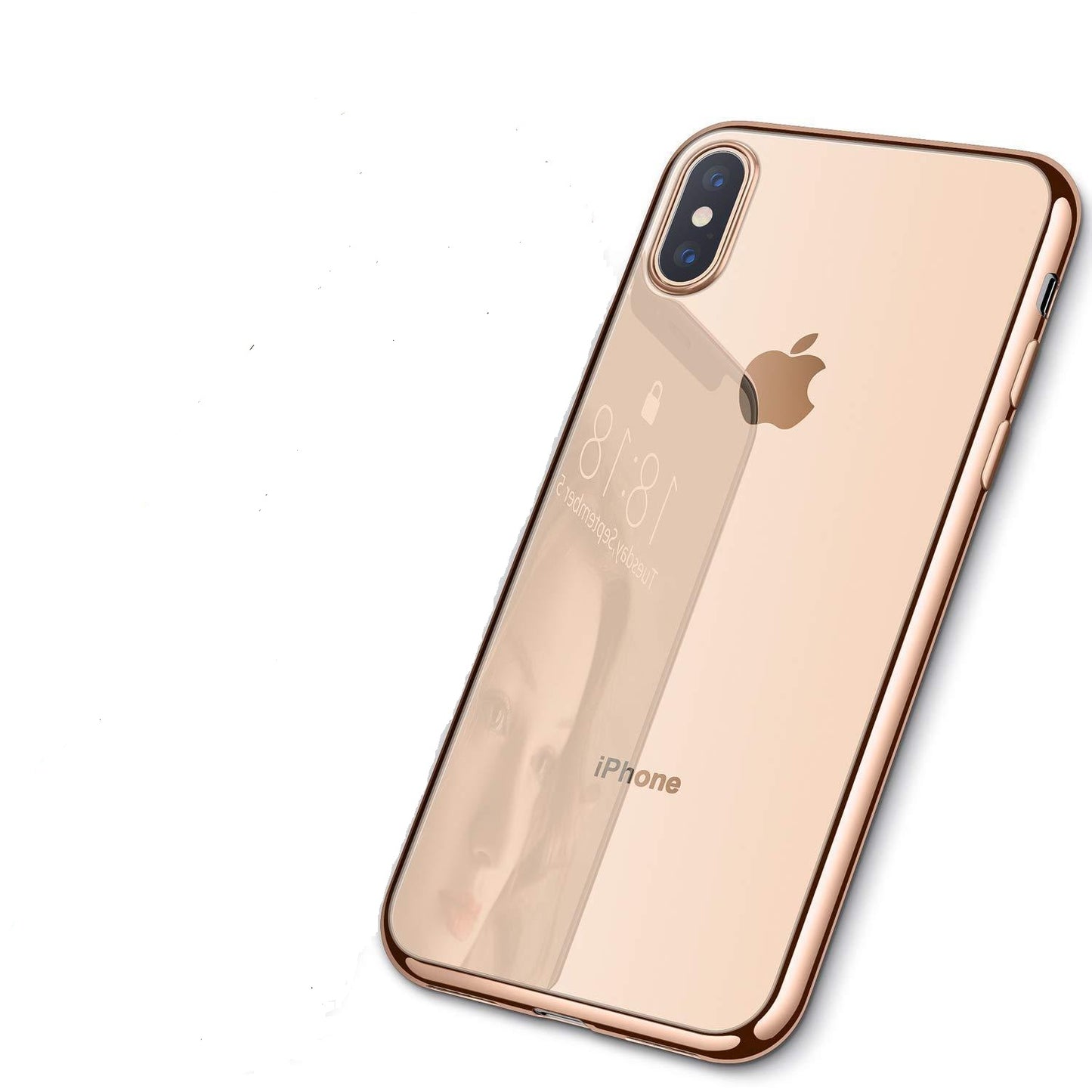 Luxury Soft Silicone Electroplate Frame Case For iPhone X