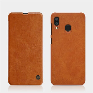 Genuine Leather Flip Case Cover for Samsung Galaxy A30