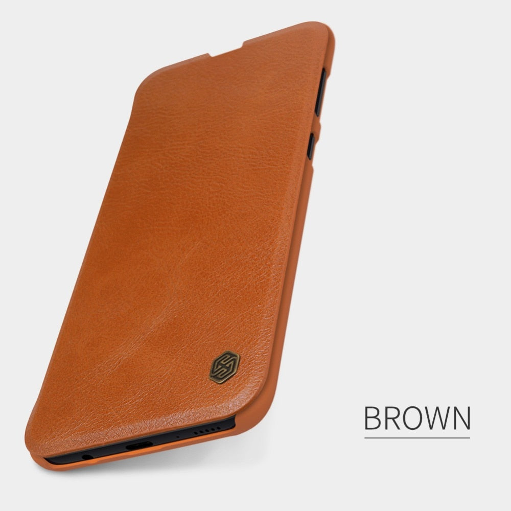Genuine Leather Flip Case Cover for Galaxy A30s