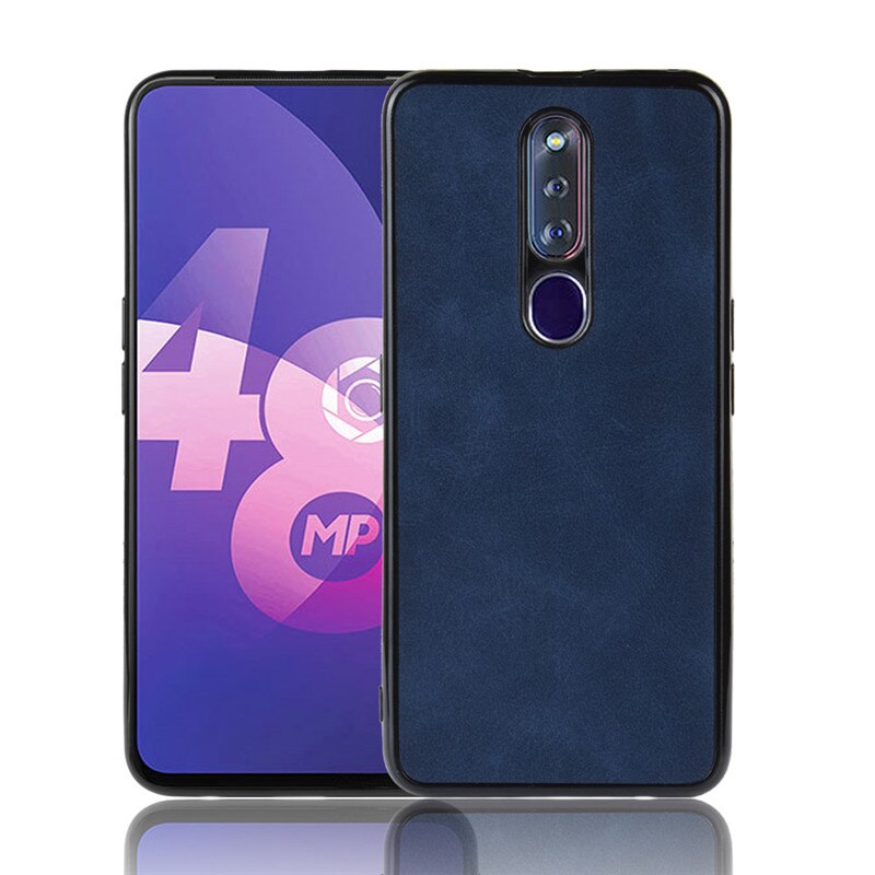 Premium Quality Leather Case Back Cover for Oppo F11 Pro