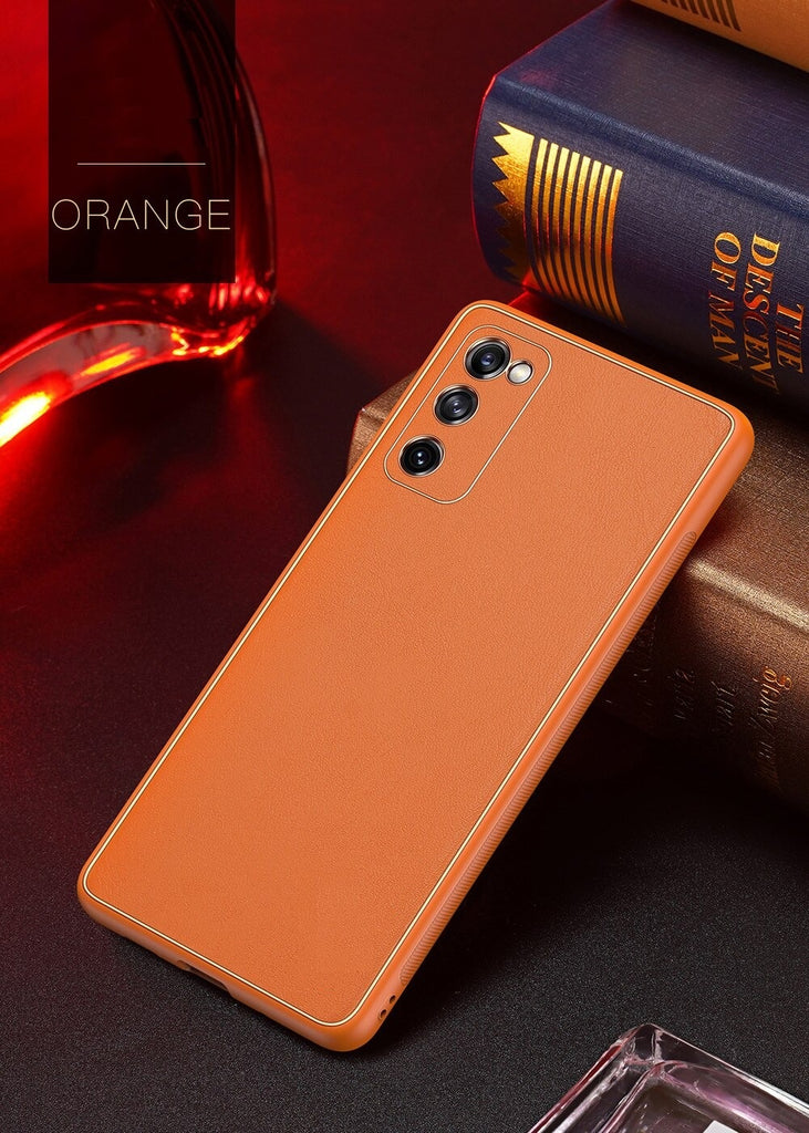 Fashion Square Leather Phone Case For Samsung Galaxy S21 S20 FE
