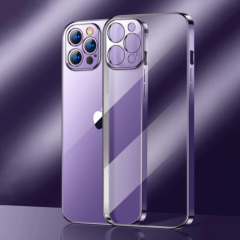 Luxury Plating Transparent Case for iPhone 12 Pro Max