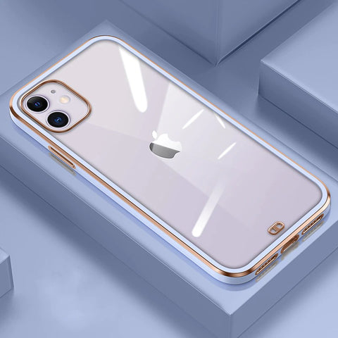 Luxury Electroplated Transparent Case for iPhone 12