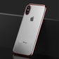 Luxury Plating Camera Protection Clear Case for iPhone XS