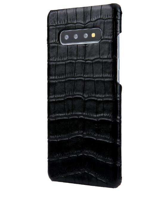 Genuine Leather Crocodile Pattern Case Back Cover For Samsung Galaxy S10
