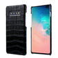 Genuine Leather Crocodile Pattern Case Back Cover For Samsung Galaxy S10