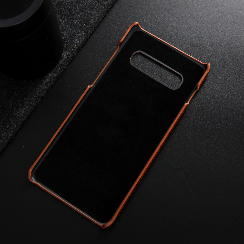 Genuine Leather Crocodile Pattern Case Back Cover For Samsung Galaxy S10