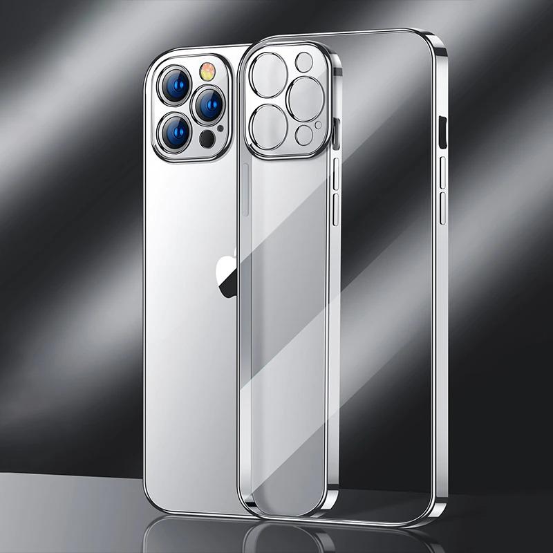 Luxury Plating Transparent Case for iPhone 12 Pro Max