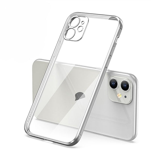 Luxury Square Plating Clear Case for iPhone 11