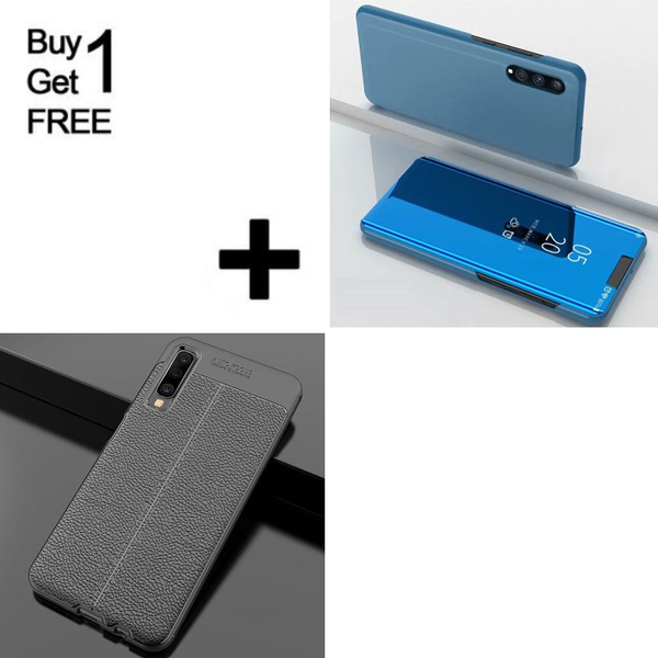 Buy 1 Get 1 Free Mirror Clear View Flip Case Samsung Galaxy A50 [Non-Sensor]