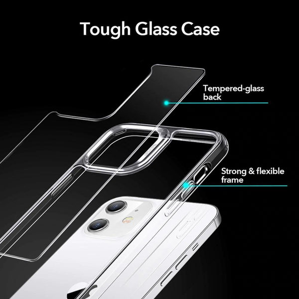 Crystal Clear Glass Protective Case for iPhone 12 Mini