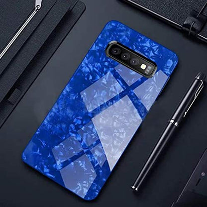 Luxury Marble Pattern Tempered Glass Case for Samsung Galaxy S10