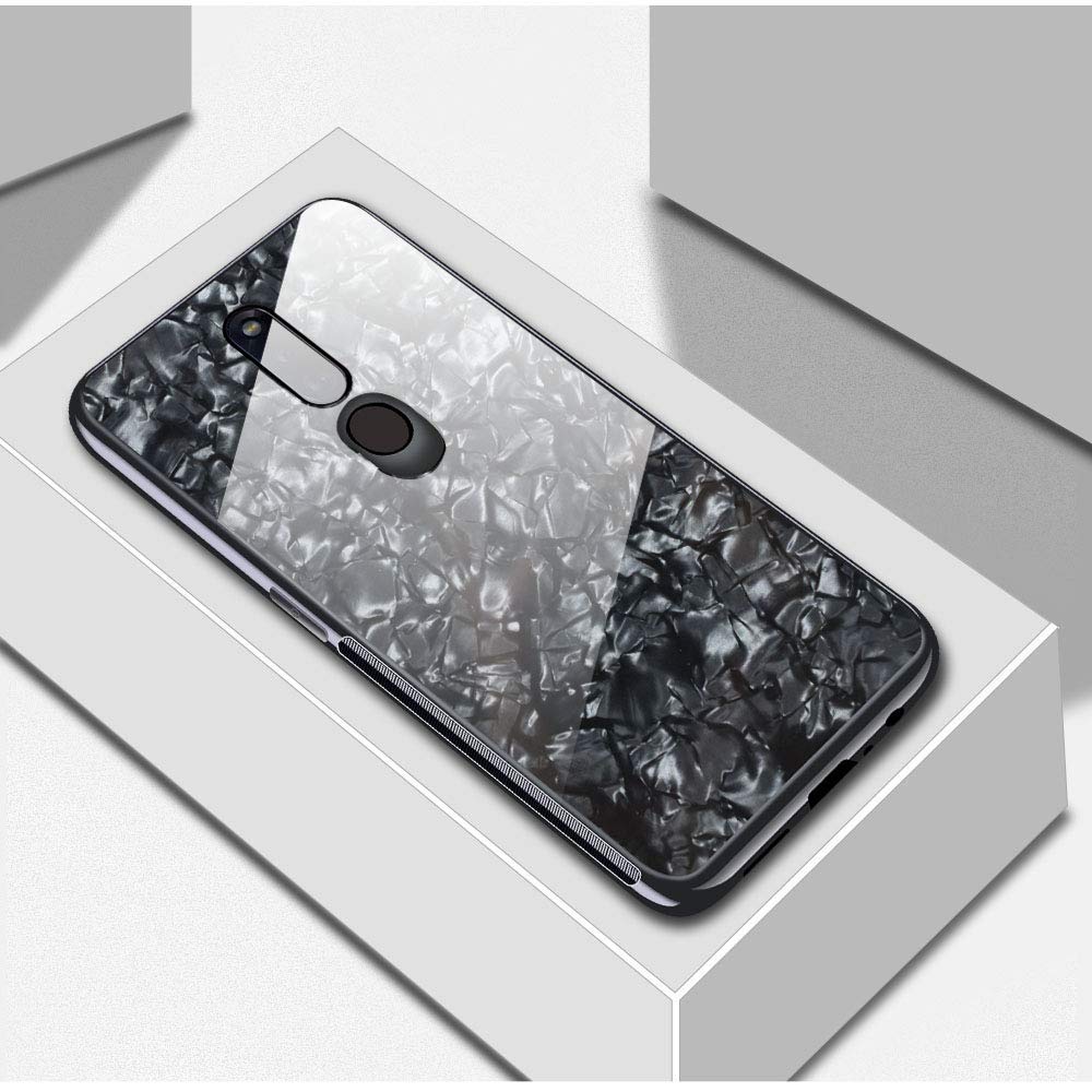 Buy 1 Get Free Marble Pattern Toughened Glass Back Case for Oppo F11 Pro