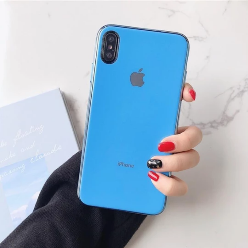 Luxury Soft Silicone Electroplate Frame Case For iPhone X