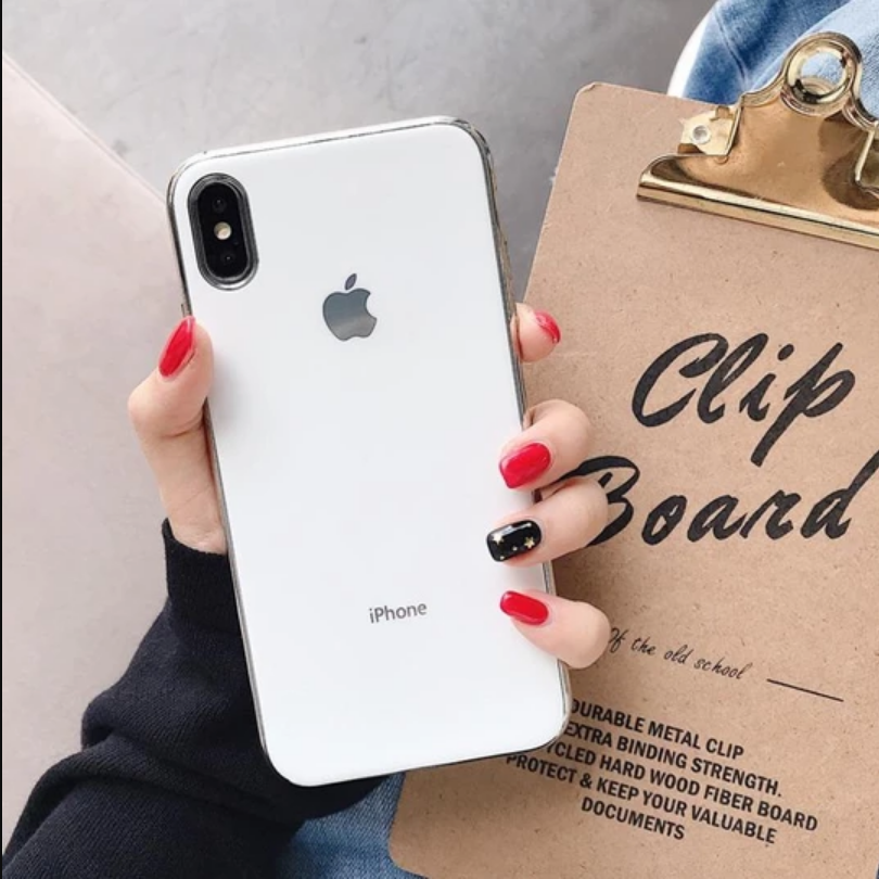 Luxury Soft Silicone Electroplate Frame Case For iPhone X